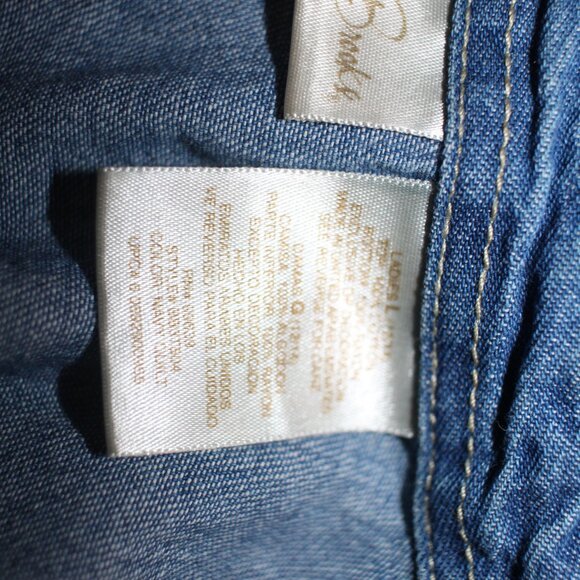 Bobbie Brooks Denim Patchwork Dress SIze L - Picture 10 of 10